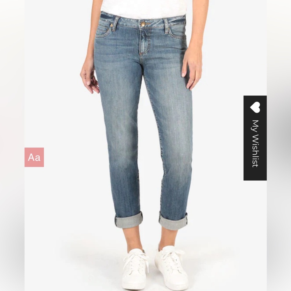 KUT From the Kloth Women’s Mid Rise Boyfriend Jeans